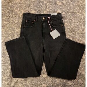 B Sides Plein Relaxed High Rise Straight Leg Jeans 30 Stil Black Made in USA
